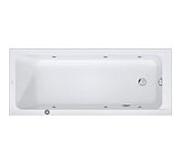 Duravit D-Code baignoire balnéo, 1700x700mm, 1 pente de dossier, Jet Project, rectangulaire, écoulement au pied, blanc brillant, 760670000JP1000