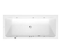 Duravit Baignoire balnéo D-Code 760672000JP1000 180x80 cm, 2 dossiers, Jet Project, blanc brillant