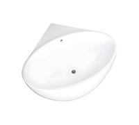 Vente-unique - Baignoire d'angle - 127 x 127 x 58 cm - Acrylique - Blanche - 197 L - GOURAMI