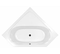 Baignoire d'angle 140x140x54 cm - 100%.polyacrylique blanc brillant