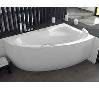 Baignoire d'angle 150x100 droite avec tablier acrylique, bonde & pieds S | Set complet 4en1 baignoire originale acrylique siphon | BADLAND NATALIA