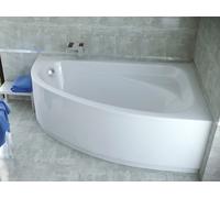 Baignoire d'angle 150x100 droite avec tablier acrylique, bonde & pieds S | Set complet 4in1 baignoire originale acrylique siphon | BADLAND CORNEA