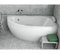 Baignoire d'angle 150x70 droite avec revêtement en polystyrène, écoulement & pieds S | Set complet 4in1 baignoire originale acrylique siphon | BADLAND MILENA