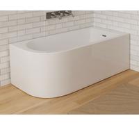 Baignoire d'angle - 170 x 75 x 58 cm - Blanche - Angle droit - 240 L - ANIKA