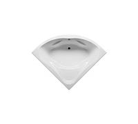 Baignoire d'angle acrylique RIHO NEO 150x150 cm-Gris-Sans appui-tête-Sans tablier-Gris--
