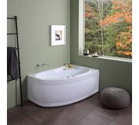 BAIGNOIRE D'ANGLE ASYMÉTRIQUE DROITE AVEC HYDROMASSAGE AMBRA