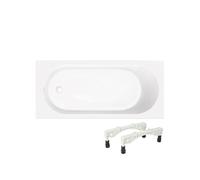 Baignoire droite 160 x 70 VILLEROY & BOCH O.Novo + Pieds + Vidage WIRQUIN blanc