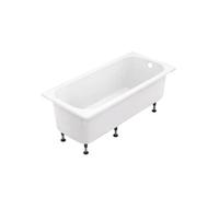 Baignoire rectangulaire Brive 170x75 cm Blanche Jacob Delafon E6115-00 + Jacob Delafon Pare-bain Struktura Chrome