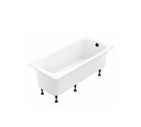 Baignoire droite 170 X 75 Brive avec vidage noir mat