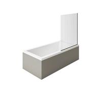 Baignoire droite 170 X 75 Starck + Pare bain AURYS Raywall noir mat version droite
