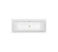 Baignoire droite 170 x 75 VILLEROY & BOCH Architectura + Vidage de baignoire WIRQUIN doré
