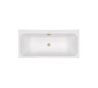 Baignoire droite 180 x 80 VILLEROY & BOCH Architectura + Vidage de baignoire WIRQUIN doré