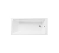 Baignoire droite rectangulaire 170x75cm avec pieds Neon blanc + Vidage WIRQUIN volet et clapet Inox/Chrome