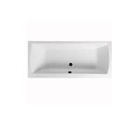 Baignoire droite rectangulaire 180x80cm avec pieds Neon blanc + Vidage WIRQUIN volet et clapet Noir mat/Black Touch