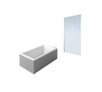 Baignoire droite Starck 160 x70 cm + Pare bain droit AURYS Mist 1 chromé