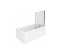 Baignoire droite VILLEROY ET BOCH Oberon quaryl 160 x 75 cm + Pare bain droite AURYS Raywall chromé