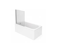 Baignoire droite VILLEROY ET BOCH Oberon quaryl 160 x 75 cm + Pare bain gauche AURYS Raywall chromé