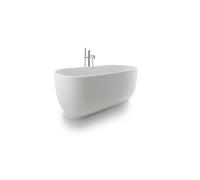 Baignoire en pose libre Duravit Luv, revêtement acrylique sans soudure, 2 pentes de dos, avec garniture d'écoulement, 1800x850mm, blanc mat, 700434000000000