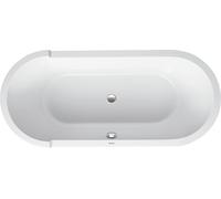 Baignoire en pose libre Starck Oval de Duravit, 2 pentes de dos, revêtement acrylique, 1800x800mm, blanc, 700010000000000