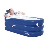 Baignoire Gonflable Adulte, Baignoire Gonflable - Baignoire d'eau chaude pliable | Baignoire de trempage froide, dosette de glace Portable, avec appui-tête, Support lombaire, poche de rangement latéra