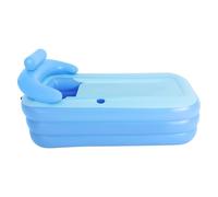 Baignoire gonflable, baignoire en PVC, jacuzzi 160 cm, bleu | PVC, 160 x 84 x 64 cm, coussin gonflable, fond à bulles, dossier ergonomique, pour salles de bains et hôtels.