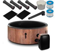 Baignoire gonflable de jardin COIL SPA, piscine d'hydromassage, 6 personnes, 2024, chêne