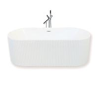 Baignoire ilôt 168 X 74 cm + Robinet Mitigeur Colonne – Olivia