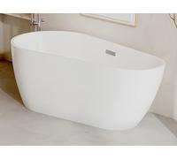 Baignoire îlot asymétrique - 160 x 80 x 59 cm - Acrylique - Blanche - 240 L - LEPINE