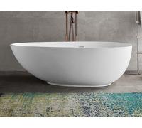 Baignoire îlot asymétrique en solid surface - 172 x 83 x 53 cm - Blanche - 268 L - FENICE