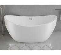 Baignoire îlot design - 170 x 83 x 77 cm - Blanche - 225 L - ALDA