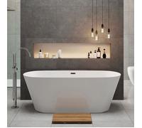 Baignoire îlot design ovale FINDLAY blanche 149 cm