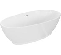 Baignoire îlot Mexen Bilbao 180 x 90 cm, blanche, trop-plein blanc - 51311809000-20