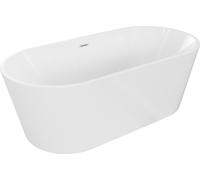Baignoire îlot Mexen Luna 180 x 80 cm, blanche, trop-plein blanc - 52031808000-20