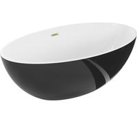 Baignoire îlot Mexen Nike 175 x 100 cm, blanc/noir, trop-plein doré brossé - 54071751075-55