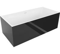 Baignoire îlot Mexen Nita 170 x 80 cm, blanc/noir, trop-plein blanc - 52091708075-20