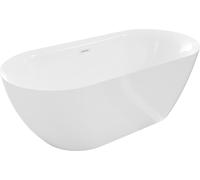 Baignoire îlot Mexen Roxy 170 x 80 cm, blanche, trop-plein blanc - 51201708000-20