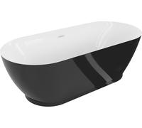 Baignoire îlot Mexen Roxy 180 x 85 cm, blanc/noir, trop-plein blanc - 51201808575-20
