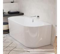 Baignoire îlot Oberon 2.0 de Villeroy & Boch, dimensions 180 x 80 cm, système Airpool Comfort, position technique 1