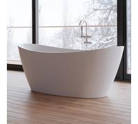 Baignoire îlot Ovale Neroon 2.0 170 Blanche 170 X80 X60 Cm, By Spalina