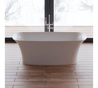Baignoire îlot Rectangulaire Bliss 170 Blanche 170 X80 X58 Cm, By Spalina