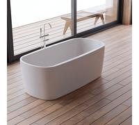 Baignoire îlot Rectangulaire Dune 170 Blanche 170 X80 X58 Cm, By Spalina