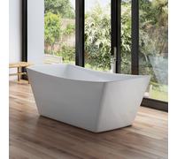 Baignoire îlot Rectangulaire Kira 170 Blanche 170 X75 X63 Cm, By Spalina