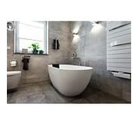 Baignoire îlot Riho Bilbao B119001105 blanc mat, 150x75cm, avec lambris