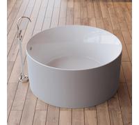 Baignoire îlot Ronde Loom 2.0 130 Grise 130 X130 X58 Cm, By Spalina