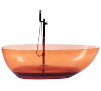 Baignoire Îlot Rouge en Fonte Minérale Translucide 169 x 78 cm Ovale Blancarena