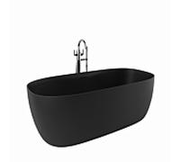 Baignoire Kludi RESA S 53BF0339 Soft Edge, 170 x 80 x 56 cm, bonde incluse, noir mat