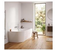 Baignoire MILO semi-îlot blanche 170cm en acrylique Lucite®