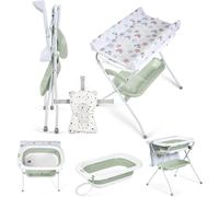 Baignoire Ms Innovaciones ZOE Vert avec Pieds, Table à Langer, Coussin Réducteur et Compartiment de Rangement