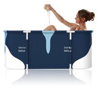 Baignoire pliable, dimensions 140x60x50 cm, extra grande, avec structure en métal