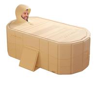 Baignoire portable pour cabine de douche - Baignoire pliante avec double prise de vidange, baignoire plongée | Baignoire SPA Baignoire réutilisable pour enfants et adultes